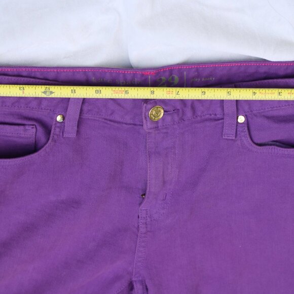 KATE SPADE New York Jeans 29 BROOME STREET PURPLE violet SKINNY Ankle denim pant - Picture 15 of 15